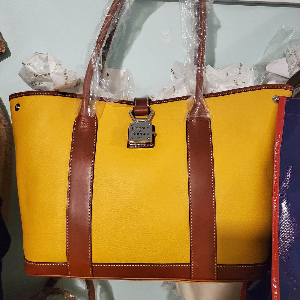 Yellow Dooney & Bourke tote bag